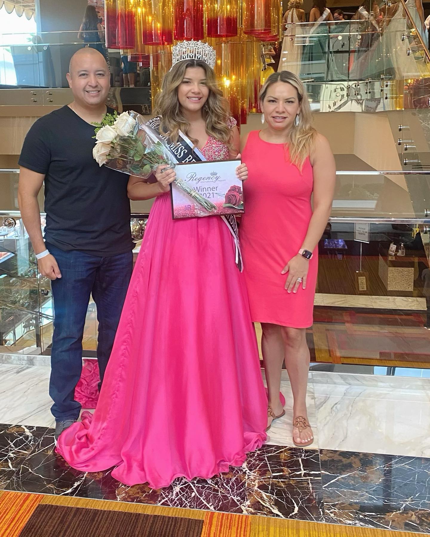 Larissa Rodriguez with her parents from a photo shared on August 7, 2021 | Source: Facebook/Love Like Larissa