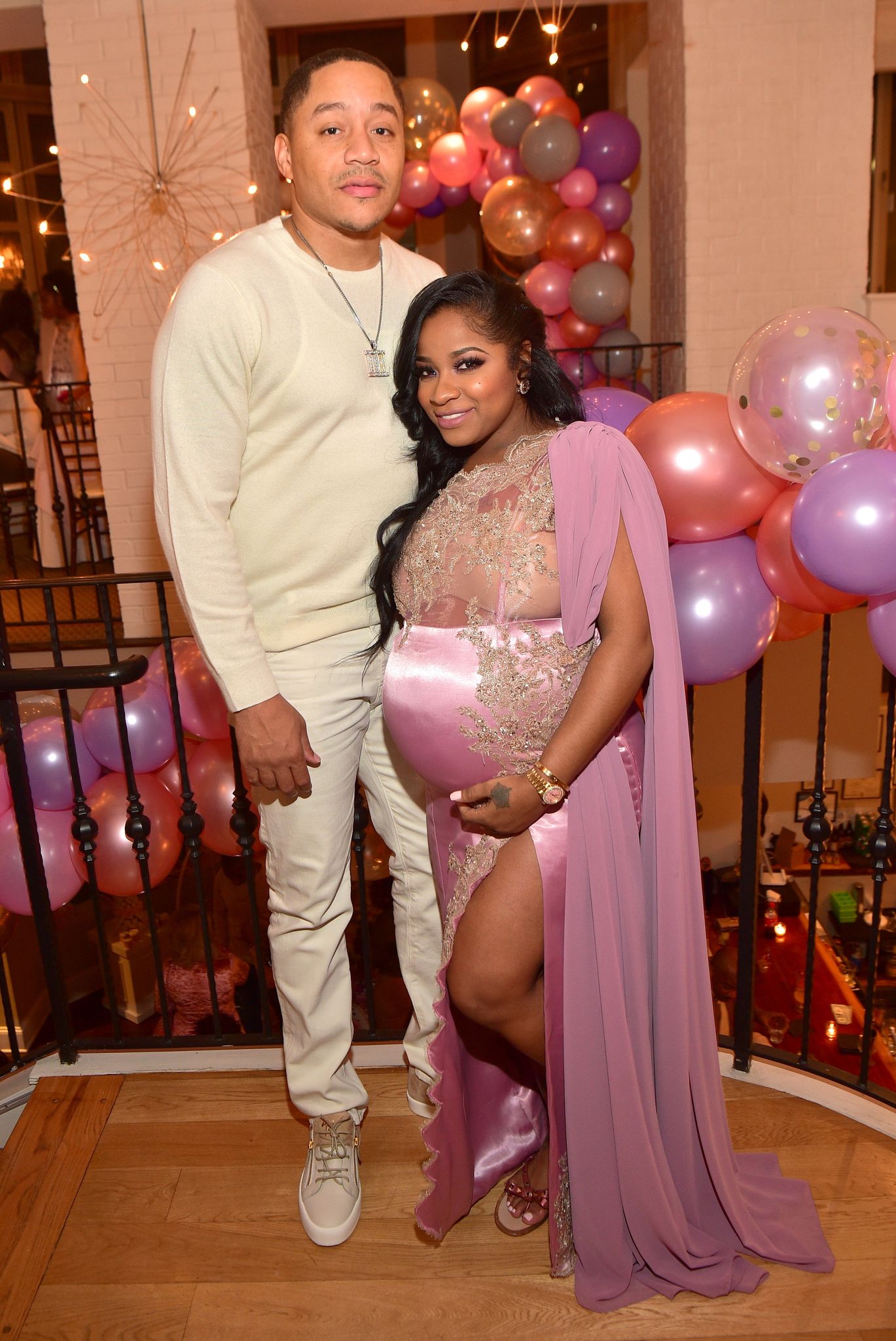 Robert Rushing and Toya Wright attend Toya Wright's Baby Shower at Test Kitchen | Getty Images