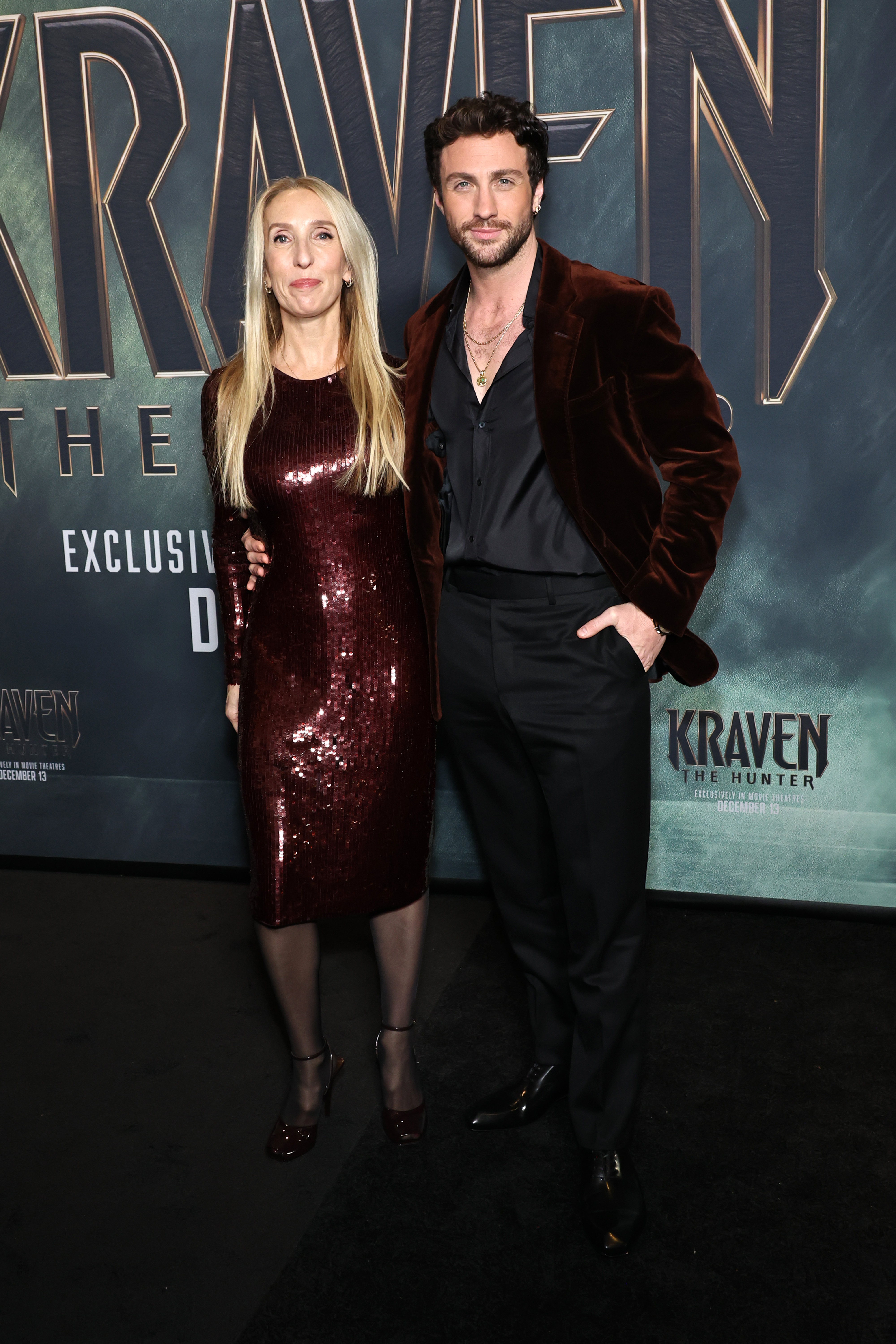 Sam Taylor-Johnson and Aaron Taylor-Johnson attend the premiere of "Kraven The Hunter" at AMC Lincoln Square Theater in New York City | Source: Getty Images