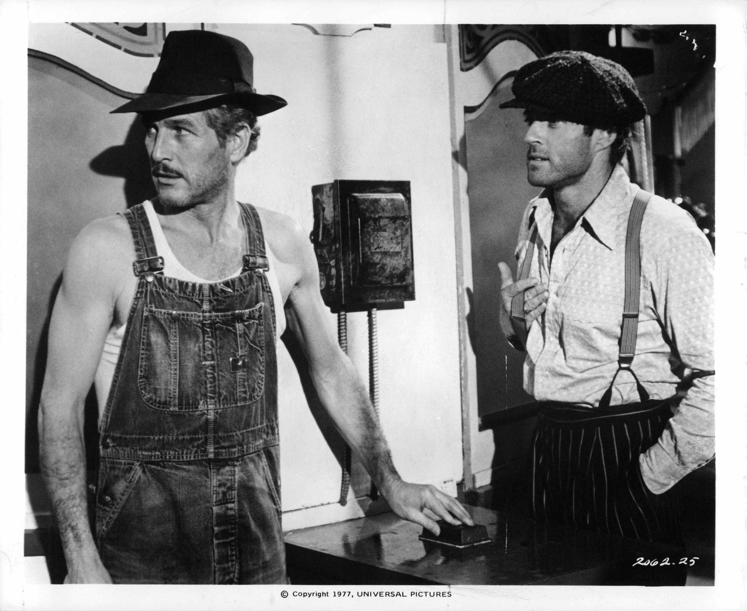 Paul Newman and Robert Redford during a scene from "The Sting" in 1973 | Source: Getty Images