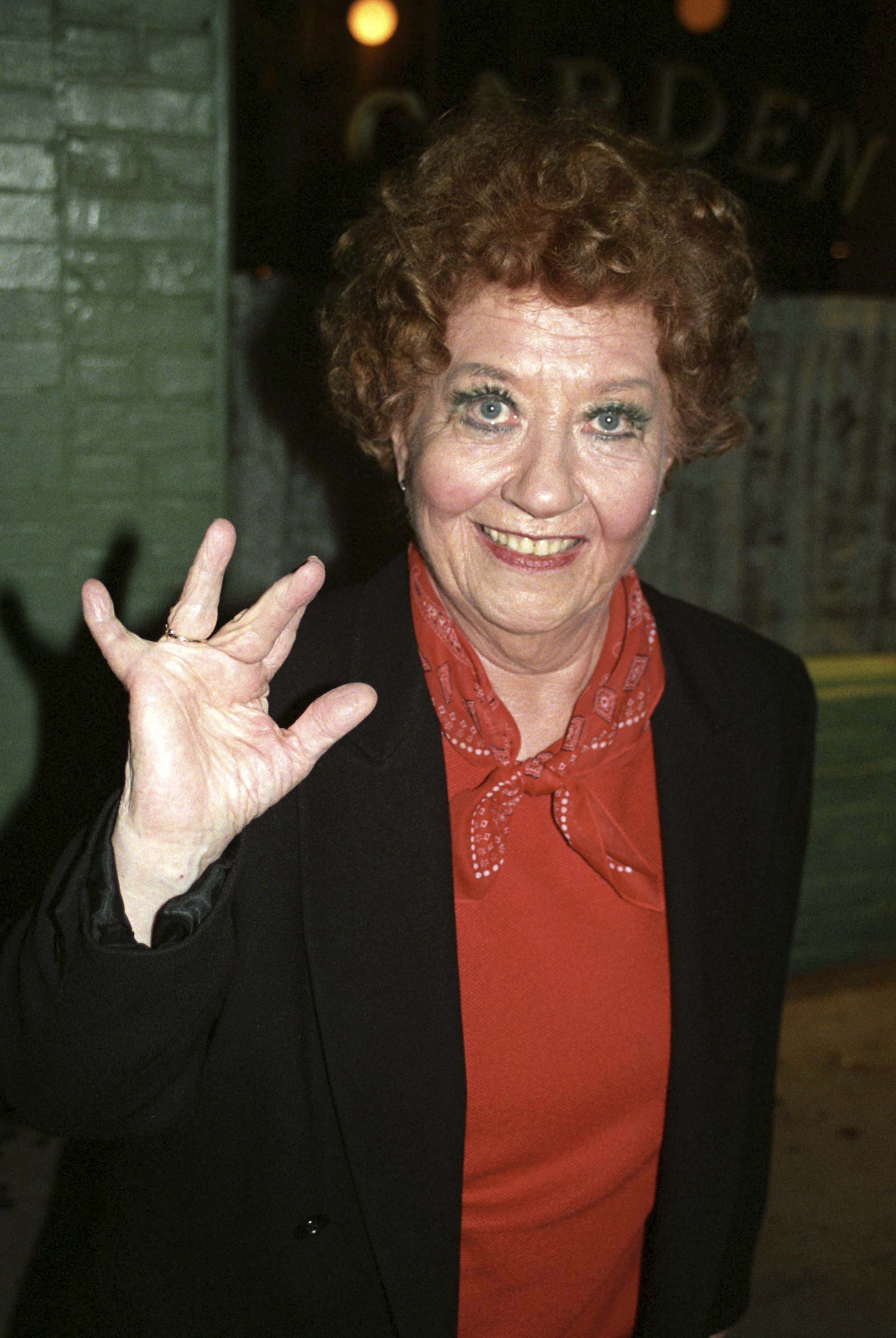 Charlotte Rae during Charlotte Rae Exits the Westside Theater After "The Vagina Monologues" on September 17, 2002. | Source: Getty Images