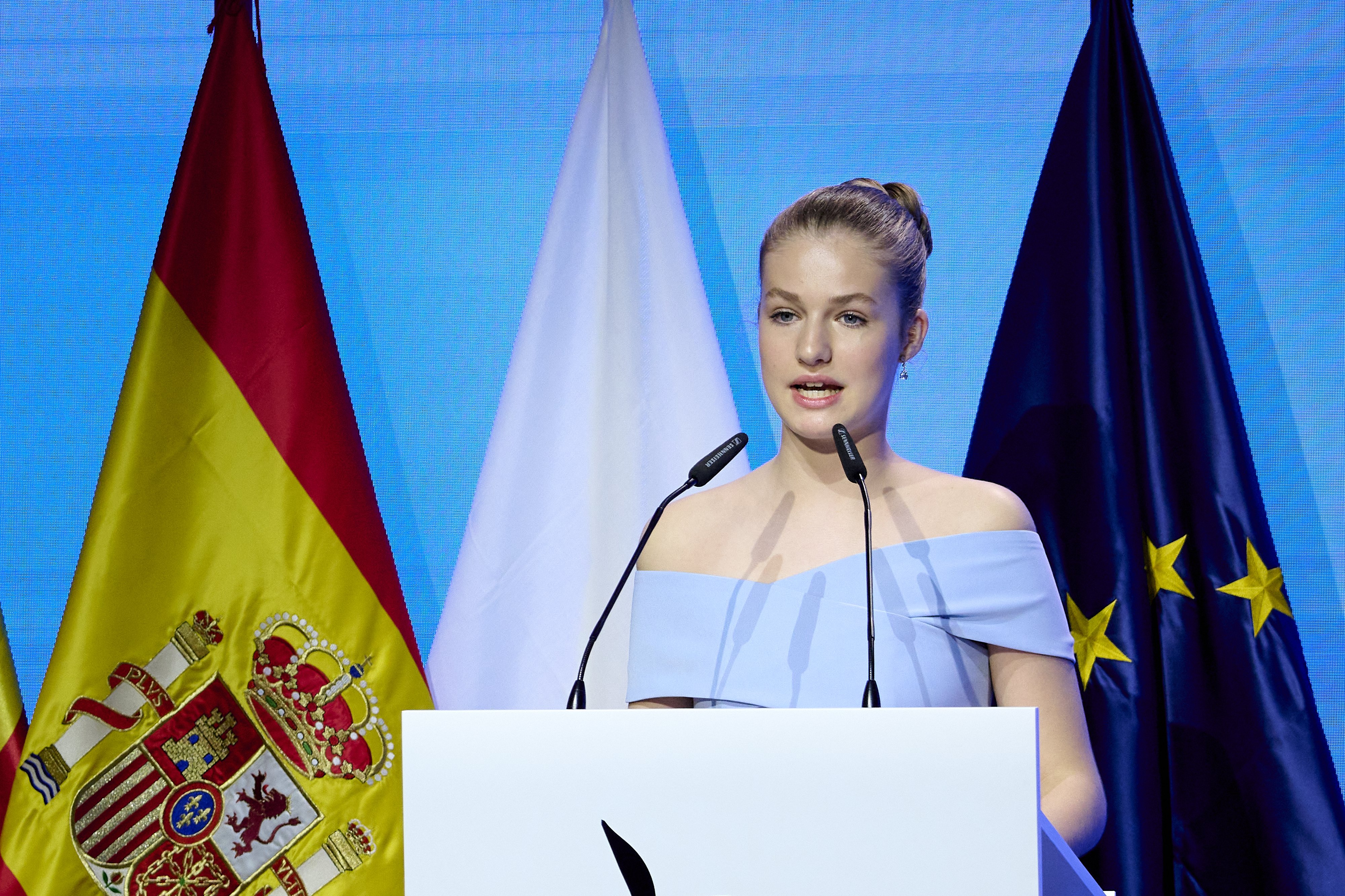 Crown Princess Leonor of Spain at the Princesa de Girona Foundation Awards at the Agbar Foundation on July 4, 2022, in Barcelona, Spain | Source: Getty Images