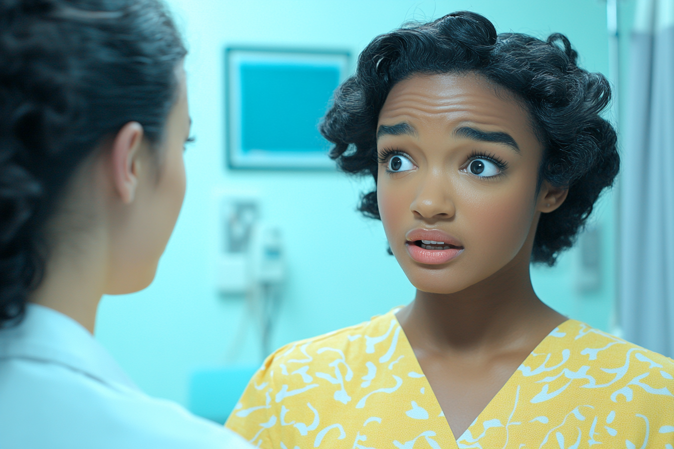 A woman looking at a doctor | Source: Midjourney