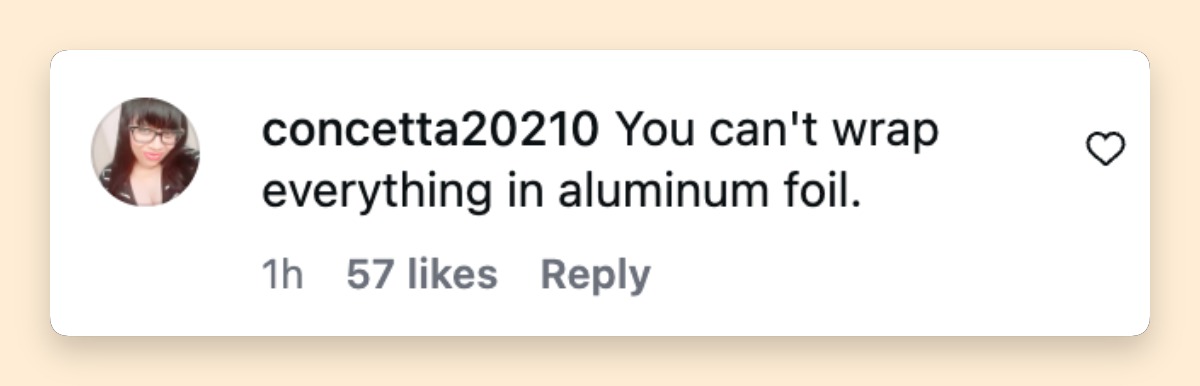 A netizen's comment on Serena Williams's appearance at the 2026 Met Gala | Source: Instagram/entertainmenttonight