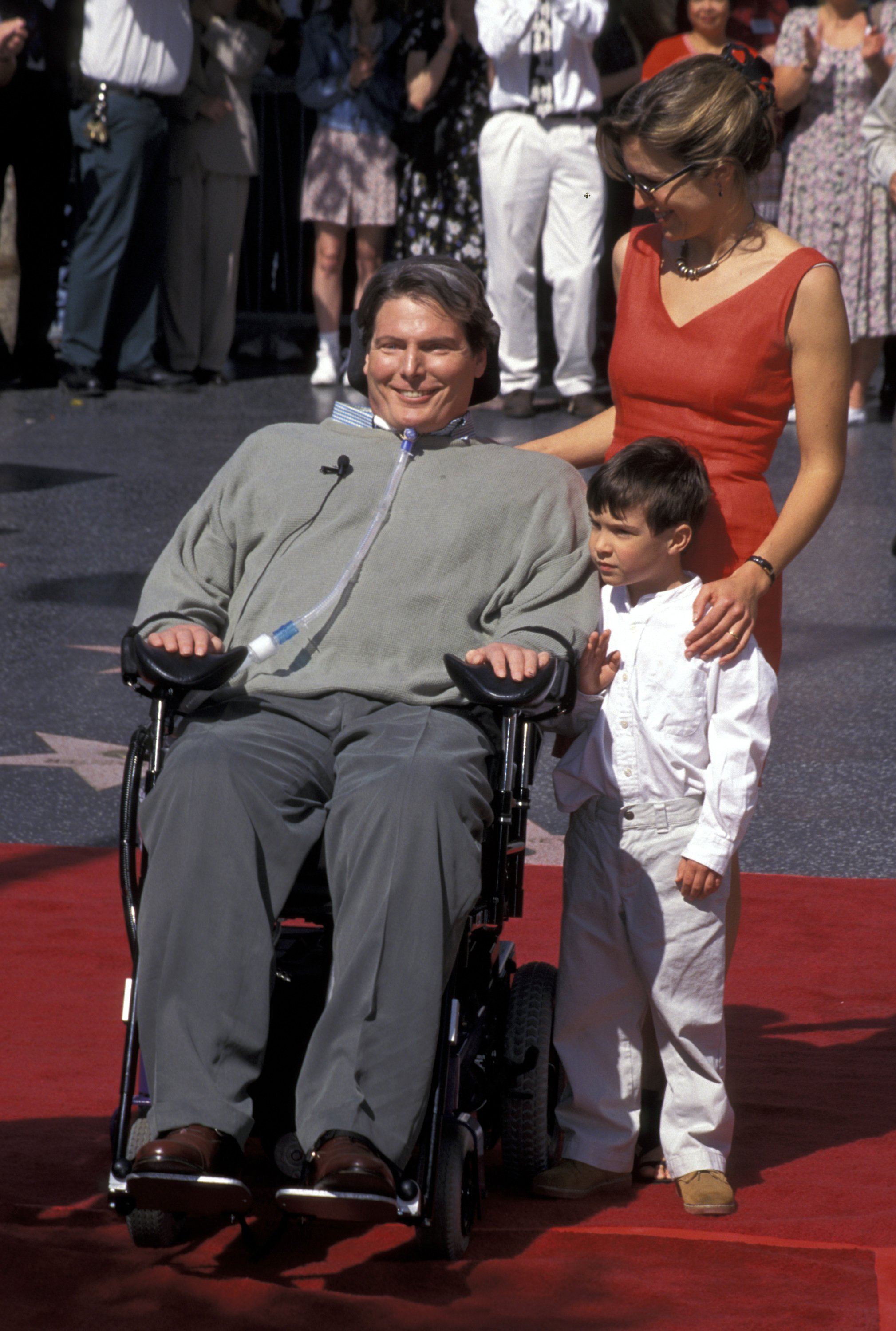 Christopher Reeve, Dana Reeve, and Will Reeve during the ceremony honored the actor with a star on the Hollywood Walk of Fame at Hollywood Boulevard in Hollywood, California | Source: Getty Images