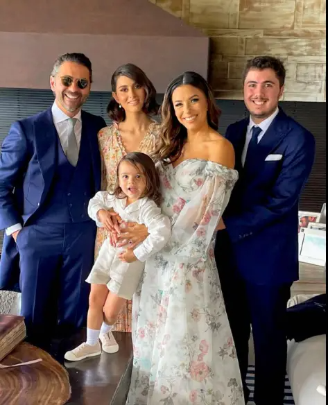 Eva Longoria with her husband, son, and step-children. | Source: Facebook/Eva Longoria Baston