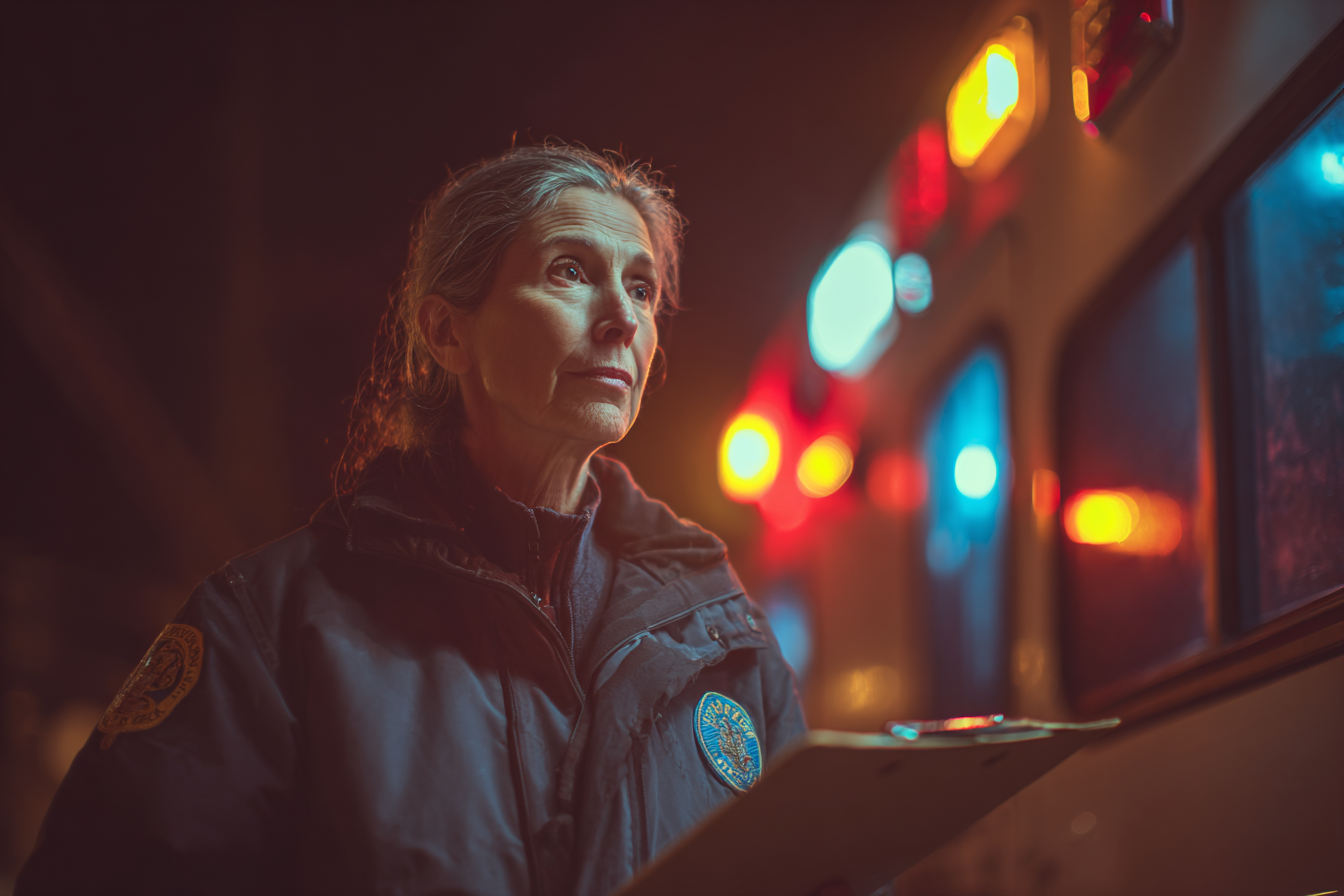 An older woman holding a clipboard | Source: Midjourney