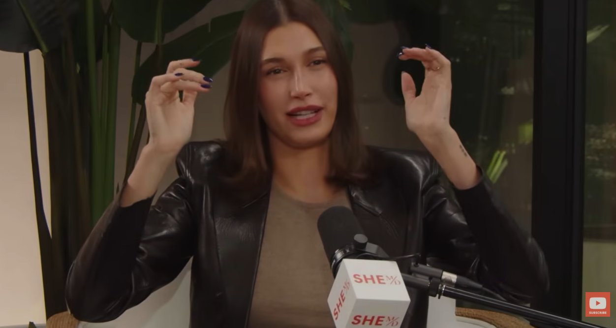 Hailey Bieber speaks during an episode of the "She MD" podcast posted on March 3, 2026 | Source: YouTube/SHEMDPodcast