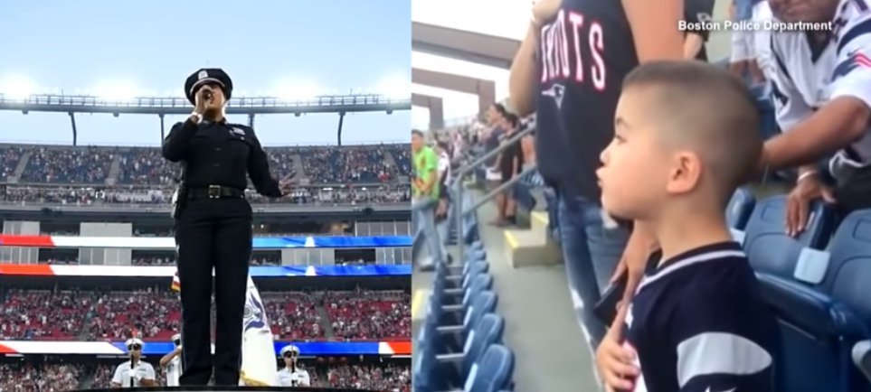 Garrett Spence at pre-season football game in August 2018 | Source: YouTube/ Inside Edition