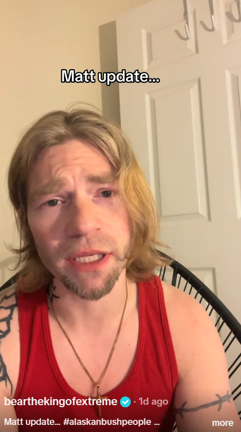 Bear Brown speaks directly to fans while discussing the family's loss in a heartfelt social media update | Source: TikTok/bearthekingofextreme