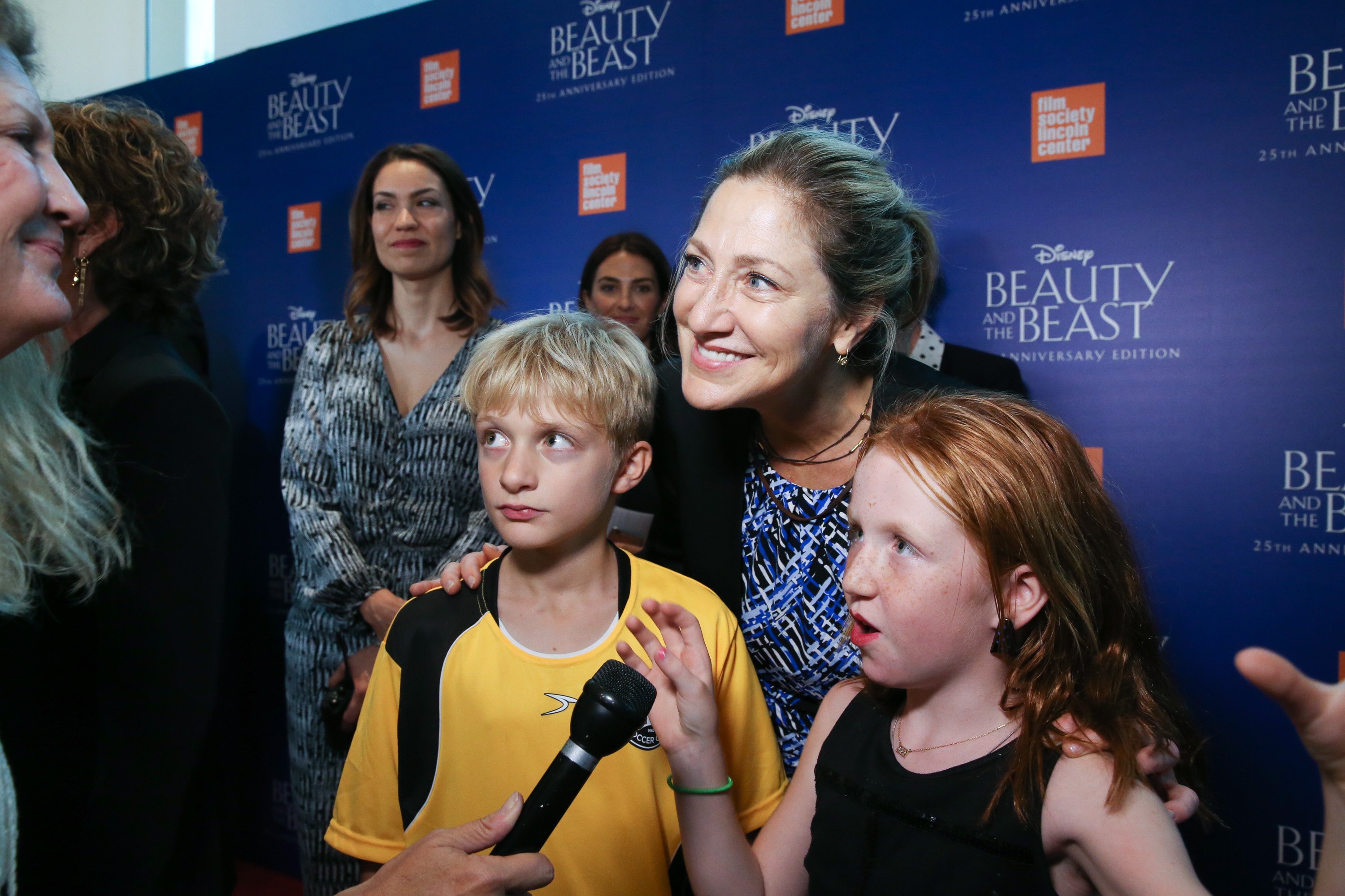 Edie Falco, Macy Falco, and Anderson Falco at the "Beauty & The Beast" 25th Anniversary Screening at Lincoln Center in New York City, New York, on September 18, 2016. | Source: Getty Images