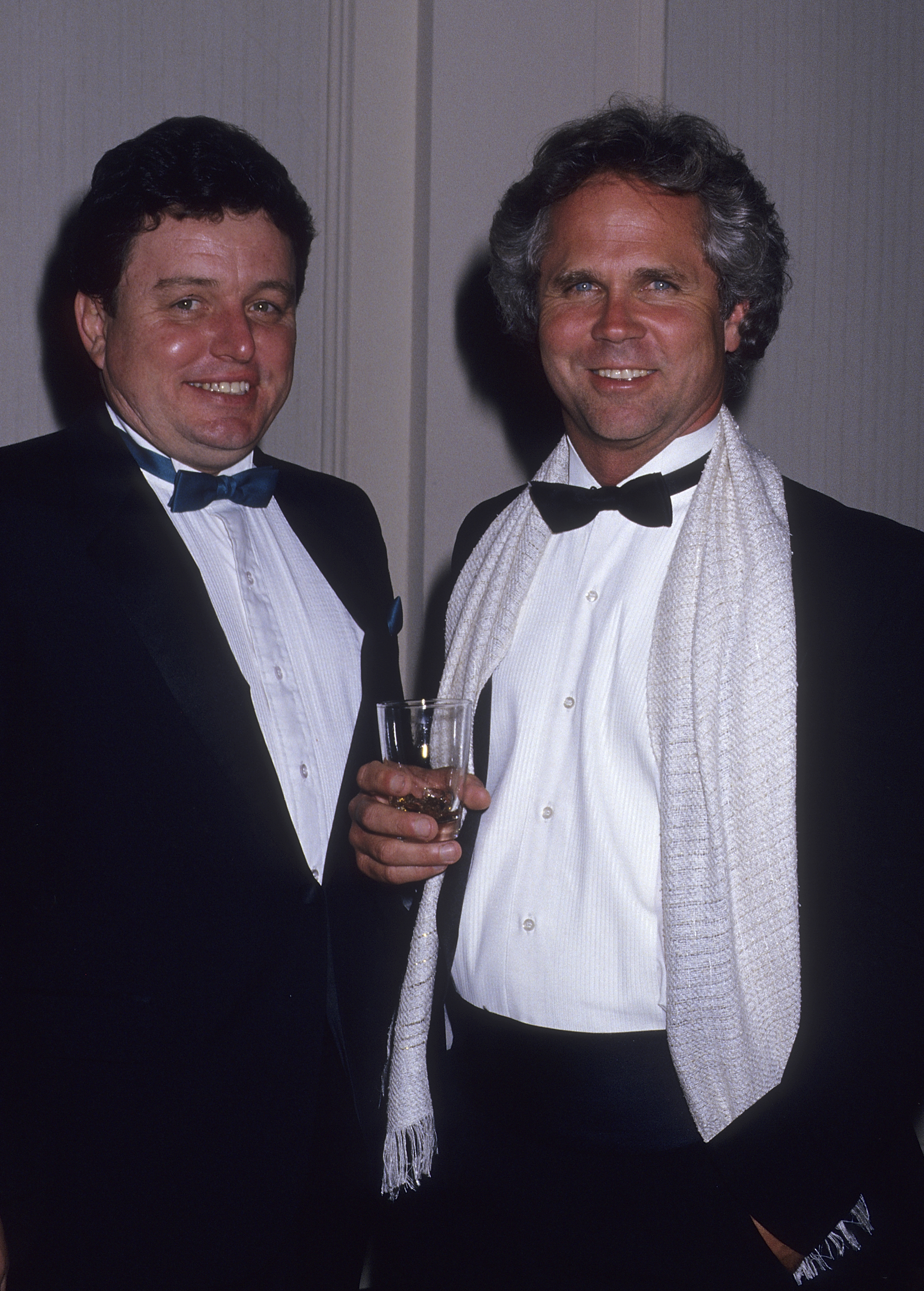 Jerry Mathers and Tony Dow attend the Hollywood Radio & Television Society's 27th Annual International Broadcasting Awards on March 17, 1987 in Century City, California | Source: Getty Images
