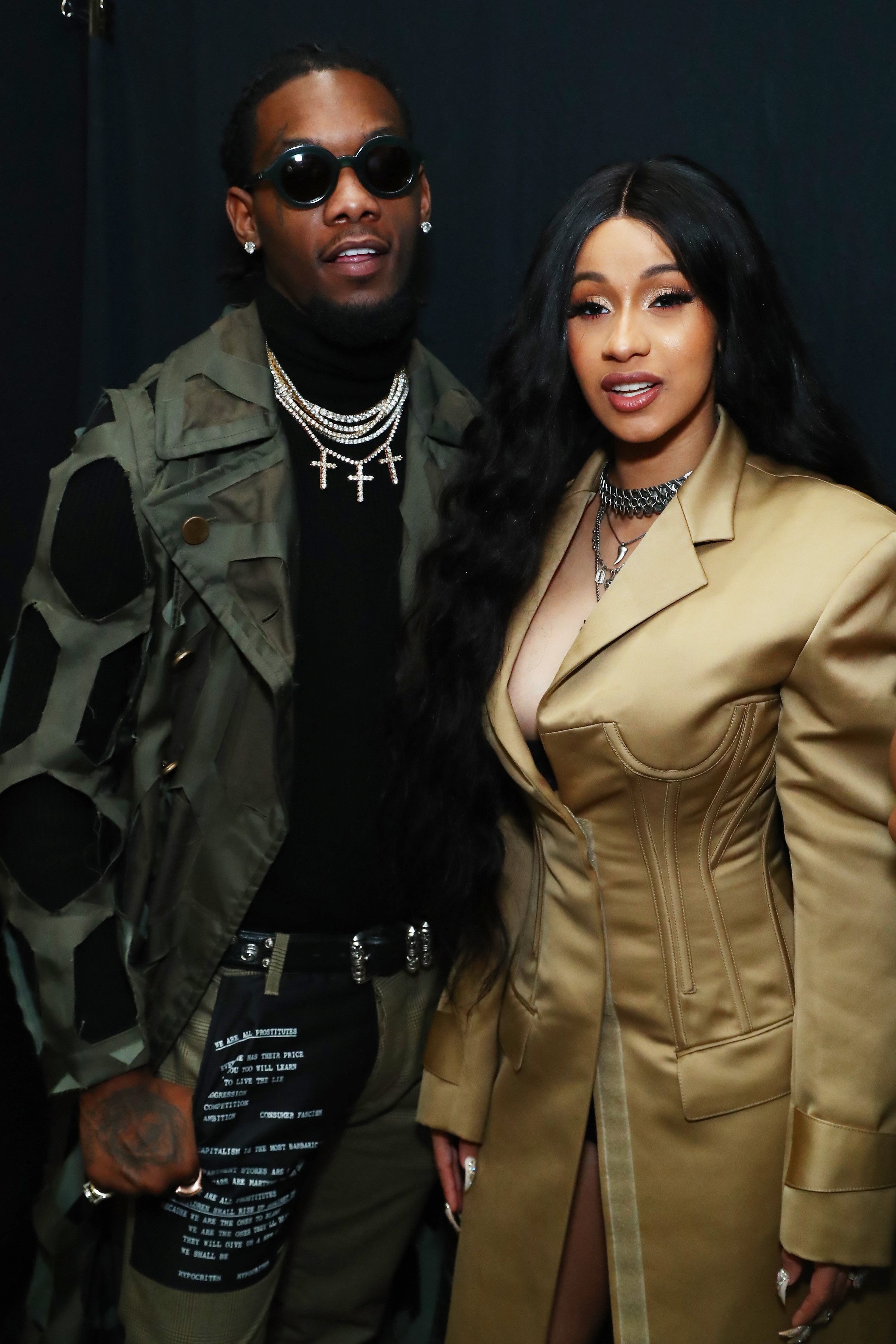 Cardi B and Offset attend New York Fashion Week: The Shows, on February 11, 2018. | Photo: GettyImages/Global Images of Ukraine