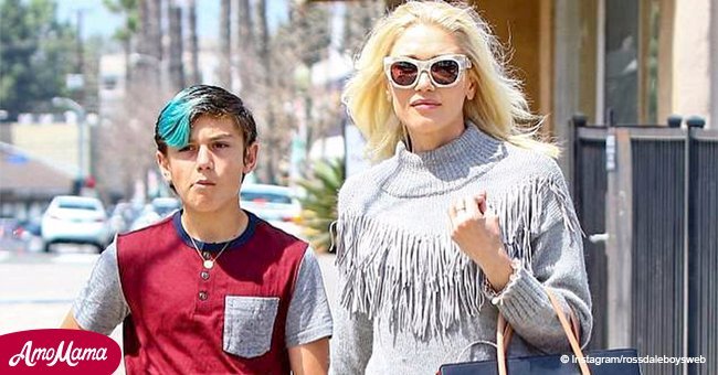 Gwen Stefani, 48, flaunted her ageless figure in a stylish sweater during an outing with her son