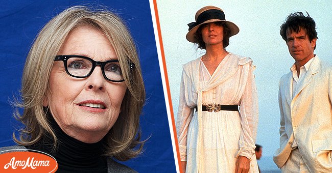Photo of Diane Keaton at an event. [Left] | Photo of Diane Keaton and her former lover Warren Beatty. [Right] | Photo: Getty Images