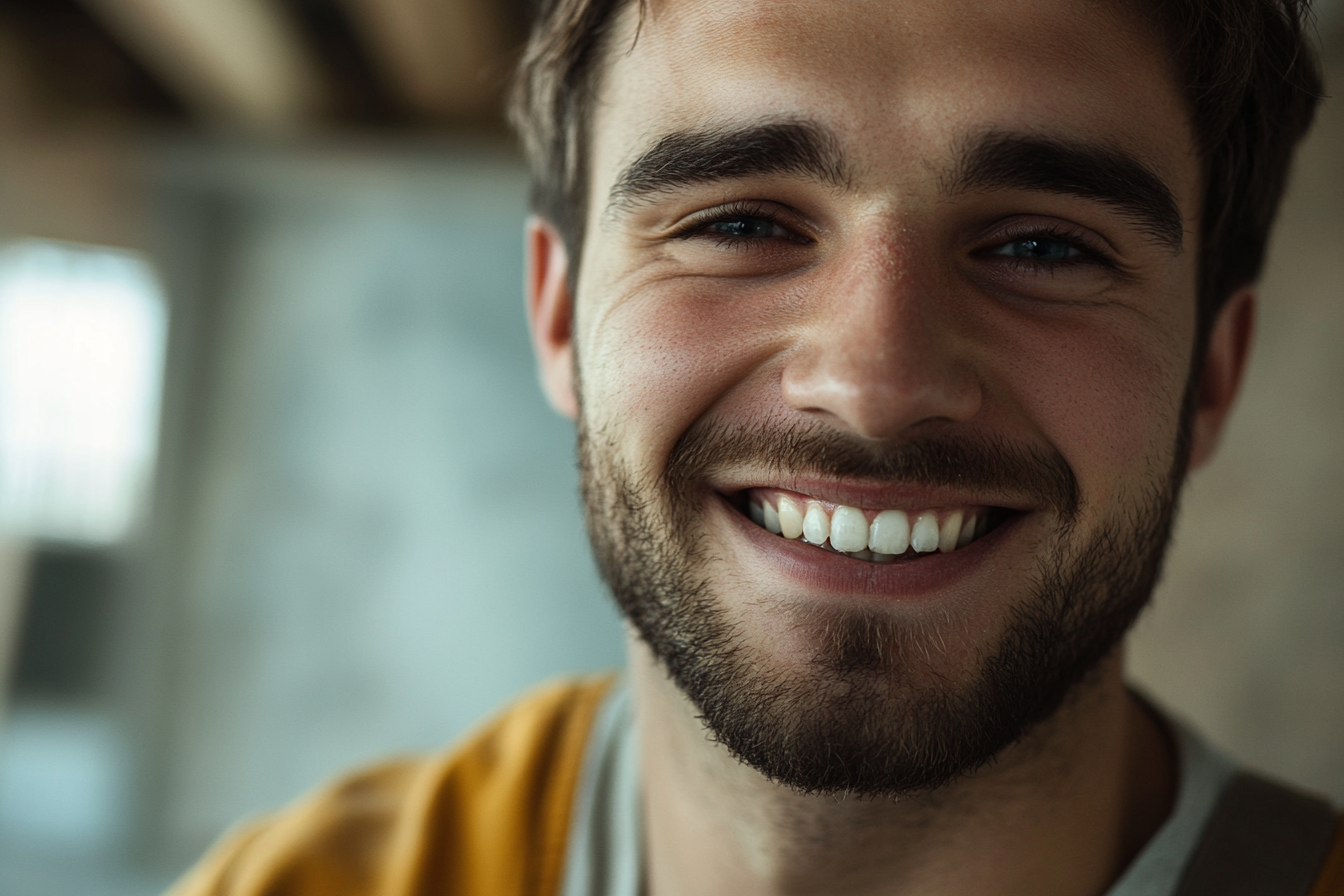 A young man smiling | Source: Midjourney