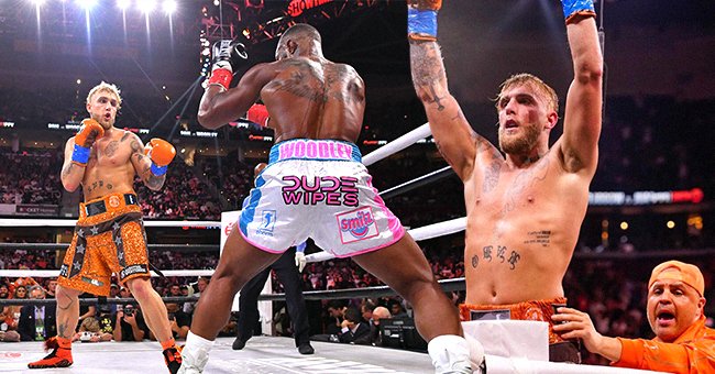  Jake Paul and Tyron Woodley in their cruiserweight match | Photo: Jason Miller/Getty Images + Instagram.com/jakepaul