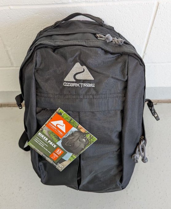 A black "Ozark Trail Hiker Pack" backpack | Source: X/@fbiphoenix