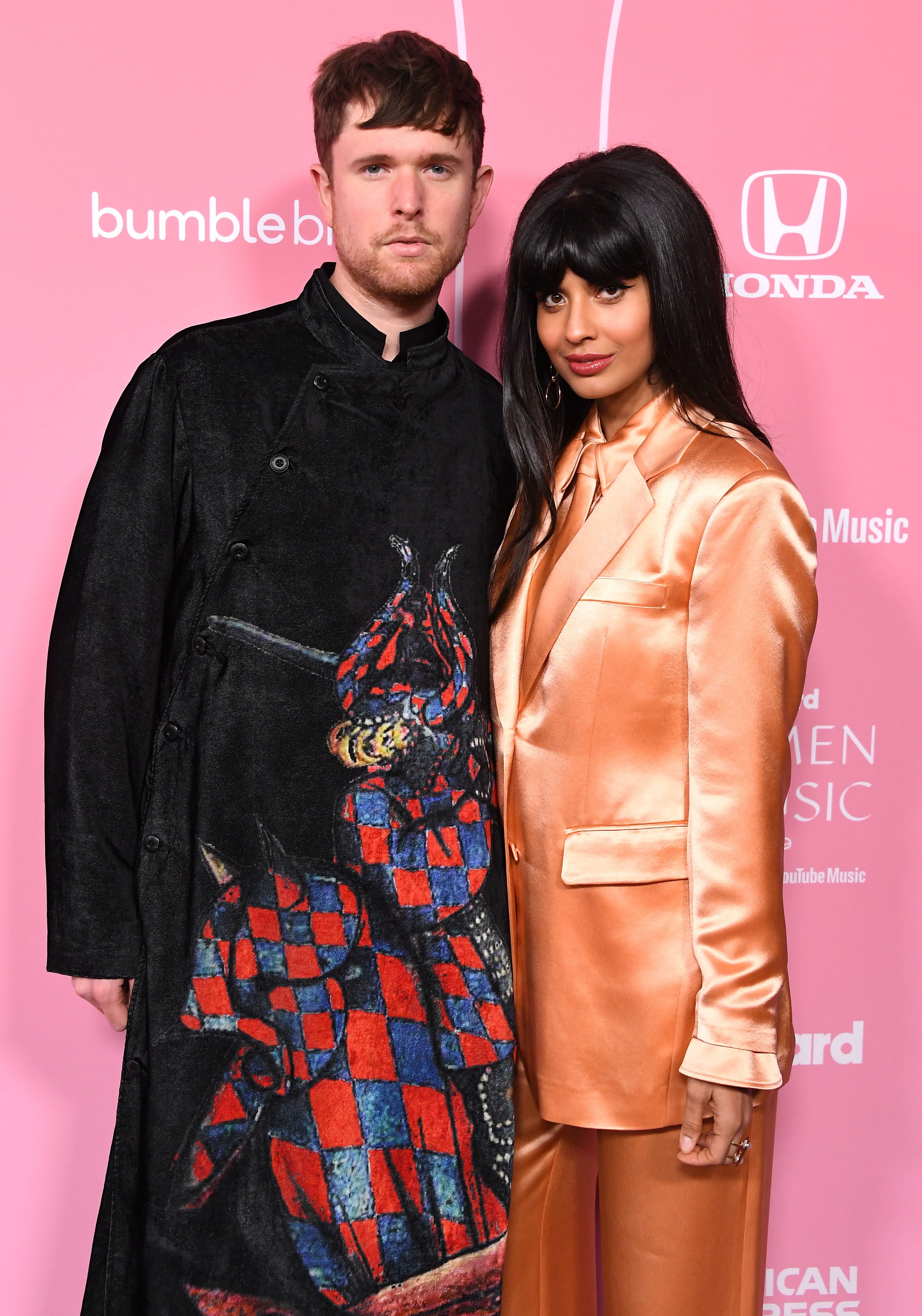 James Blake and Jameela Jamil at the 2019 Billboard Women In Music in Los Angeles | Source: Getty Images