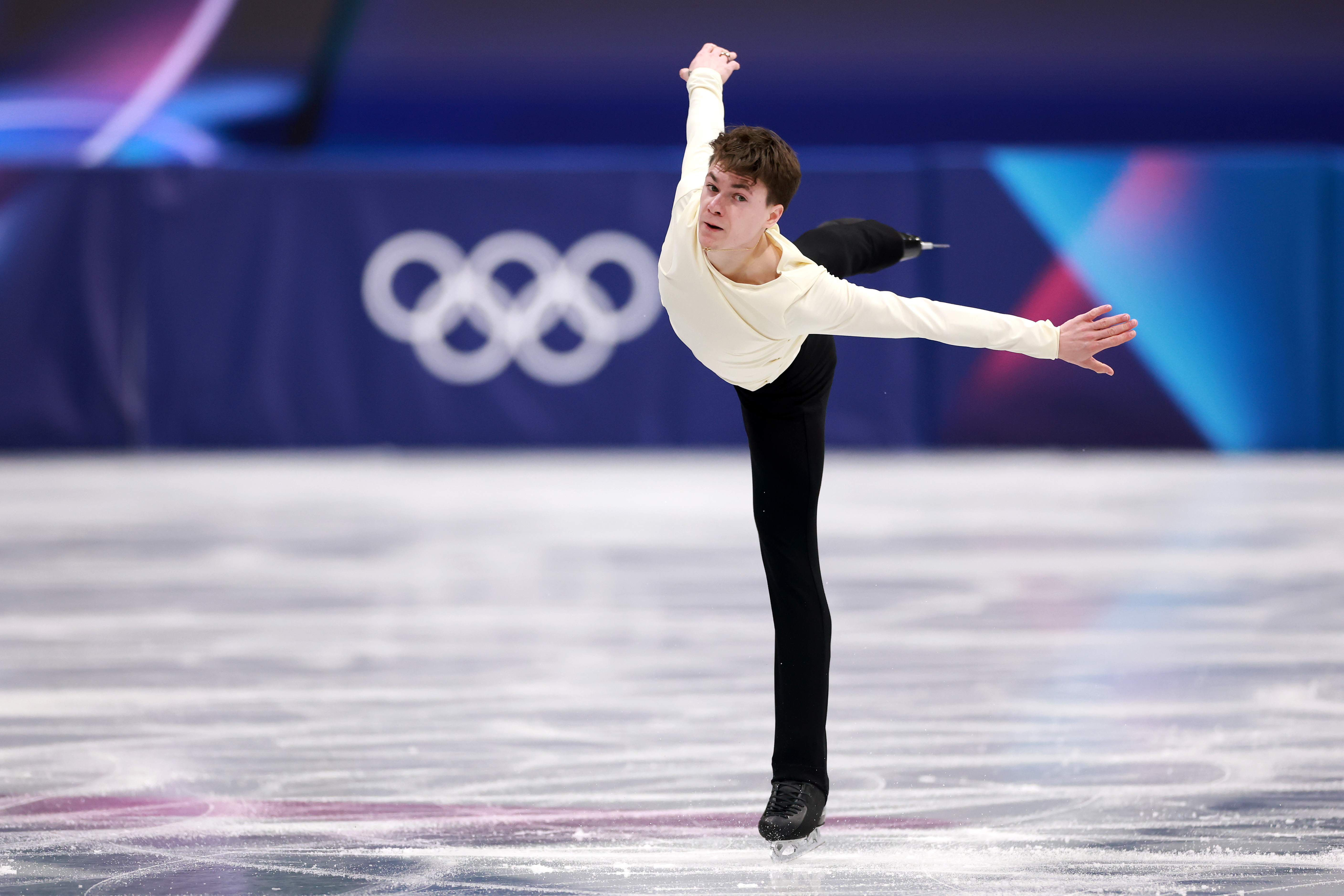 Maxim Naumov competing in Men's Single Skating - Short Program on day four of the Milano Cortina 2026 Winter Olympic games in Italy on February 10, 2026. | Source: Getty Images
