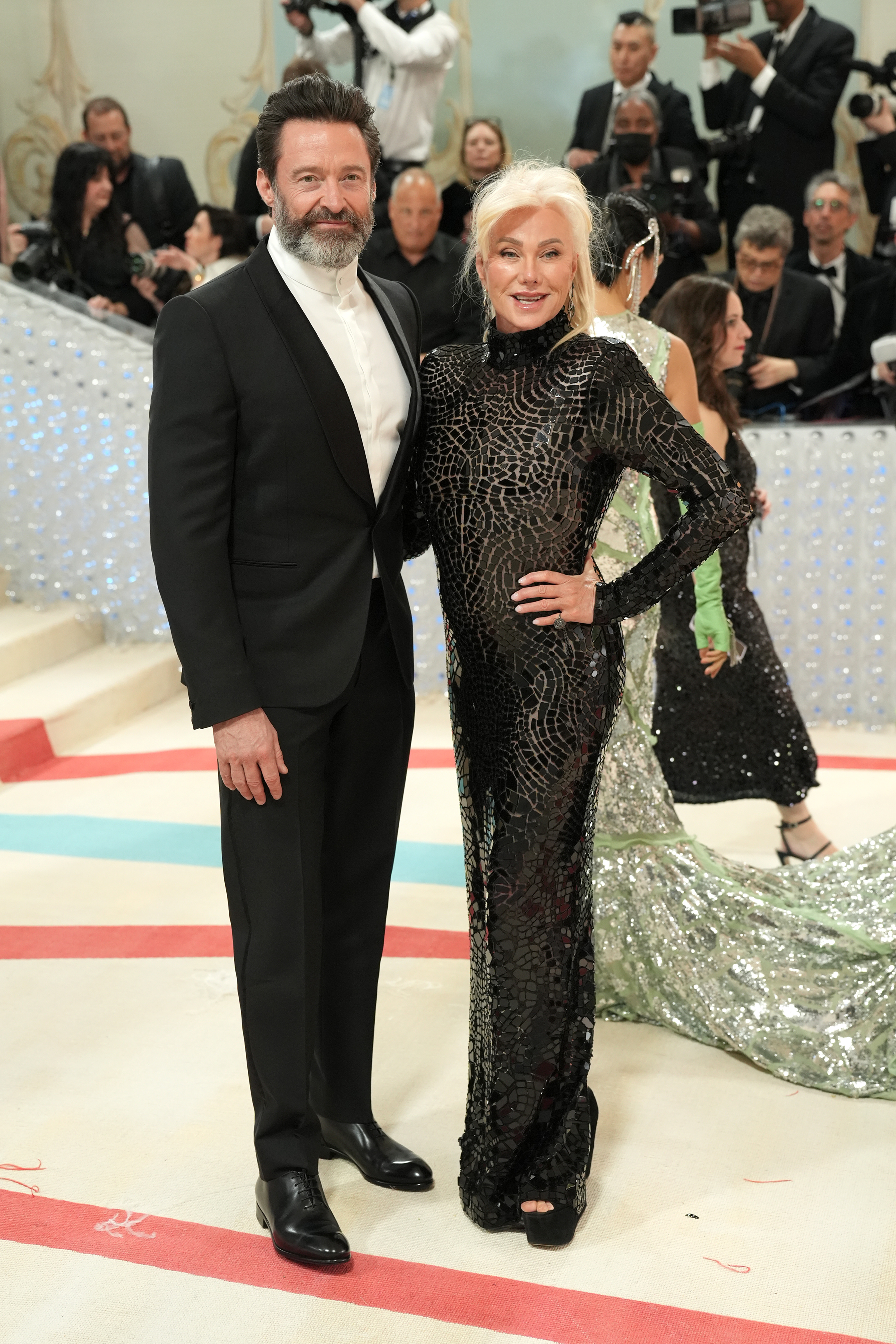 Hugh Jackman and Deborra-Lee Furness at The Met Gala Celebrating "Karl Lagerfeld: A Line of Beauty" on May 1, 2023, in New York City | Source: Getty Images