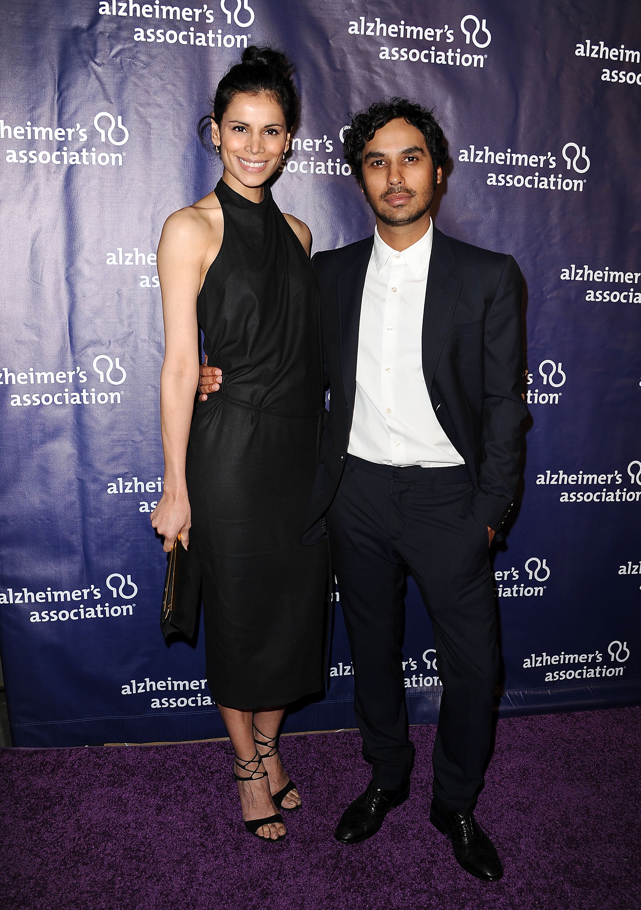 Kunal Nayyar and his wife, Neha Kapur, at the 2016 Alzheimer's Association's "A Night At Sardi's" in Beverly Hills. | Source: Getty Images