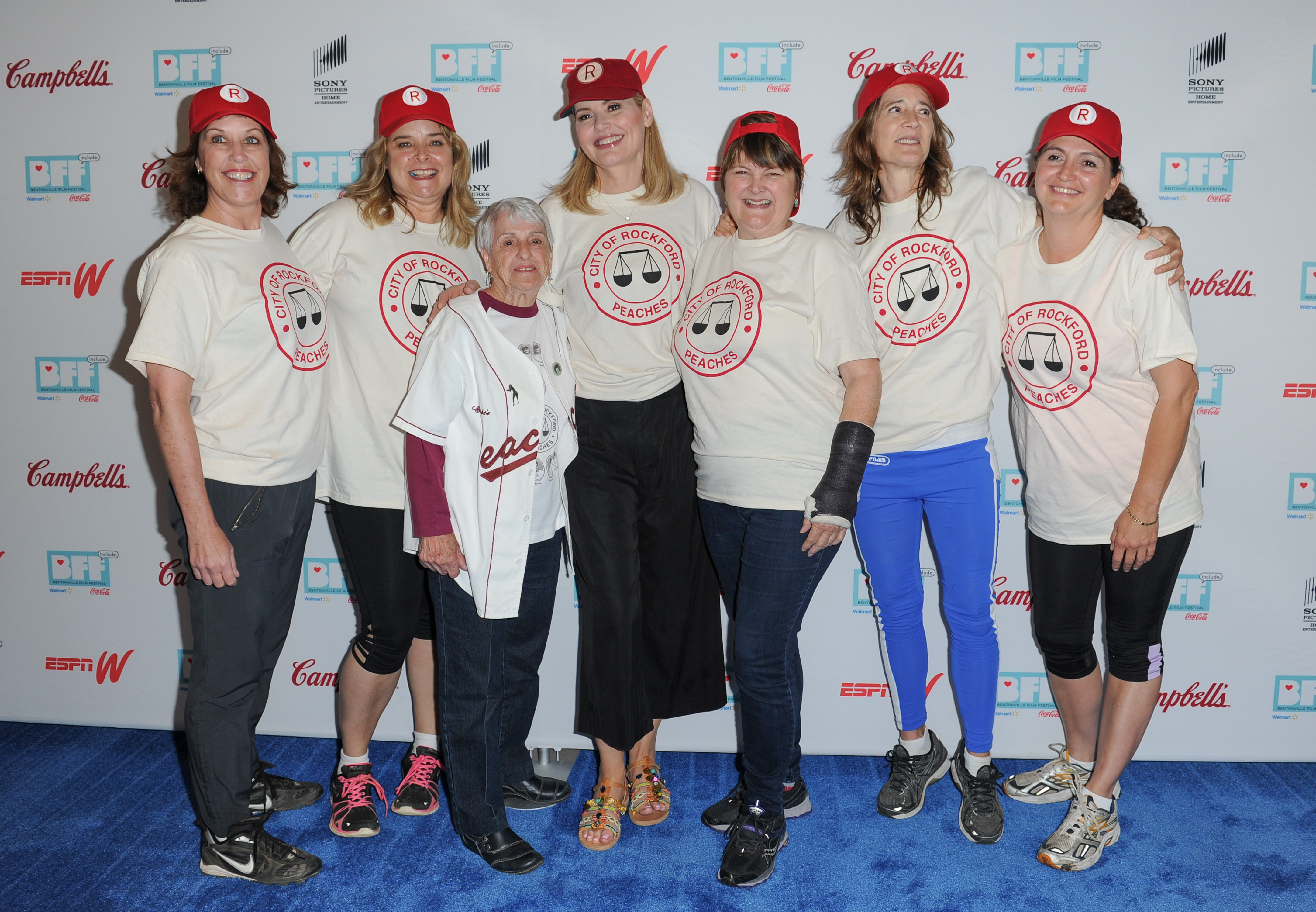 Patti Pelton, Freddie Simpson, Gina Casey, Geena Davis, Megan Cavanagh, Anne Ramsay, and Tracy Reiner, attend the sixth day of Geena Davis' 2nd Annual Bentonville Film Festival Championing Women And Diverse Voices In Media on May 8, 2016, in Bentonville, Arkansas. | Source: Getty Images
