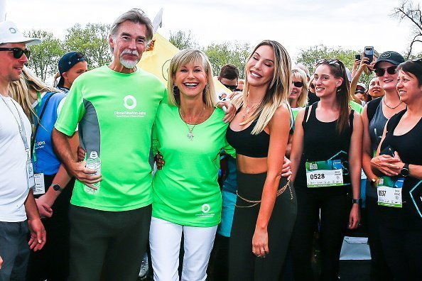 John Easdterling, Olivia Newton John and Chloe Lattanzi at the Olivia Newton-John Wellness Walk and Research Run on October 06, 2019 | Photo: Getty Images