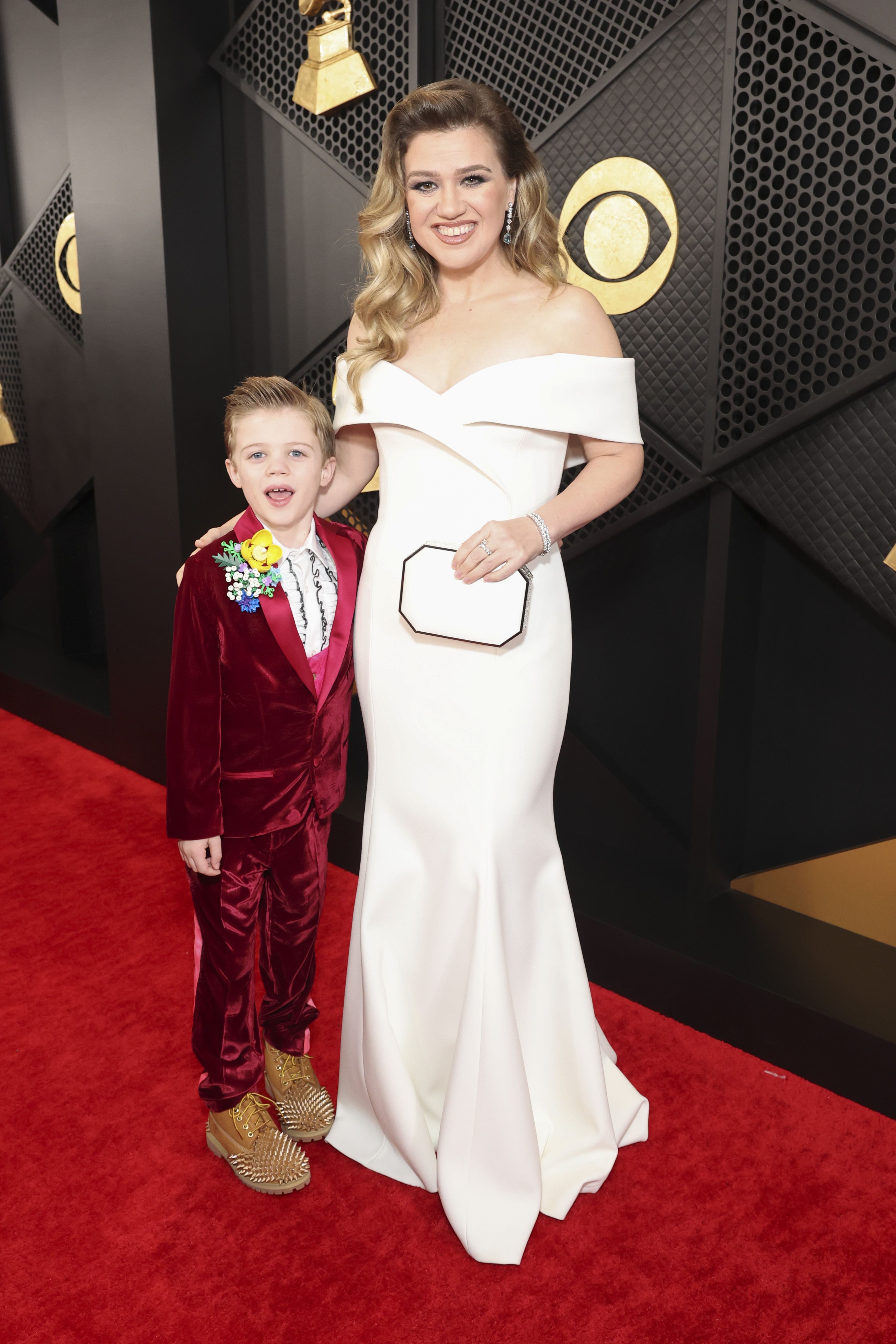 Remy and Kelly Clarkson attend the 66th GRAMMY Awards at Crypto.com Arena in Los Angeles, California, on February 4, 2024 | Source: Getty Images