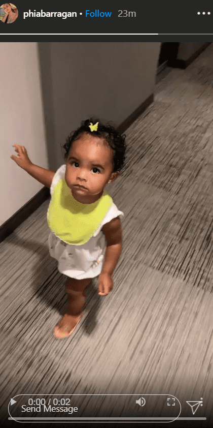 Phia Barragan shared a video of her daughter Cordoba Journey Broadus walking through a passageway | Source: Instagram.com/phiabarragan