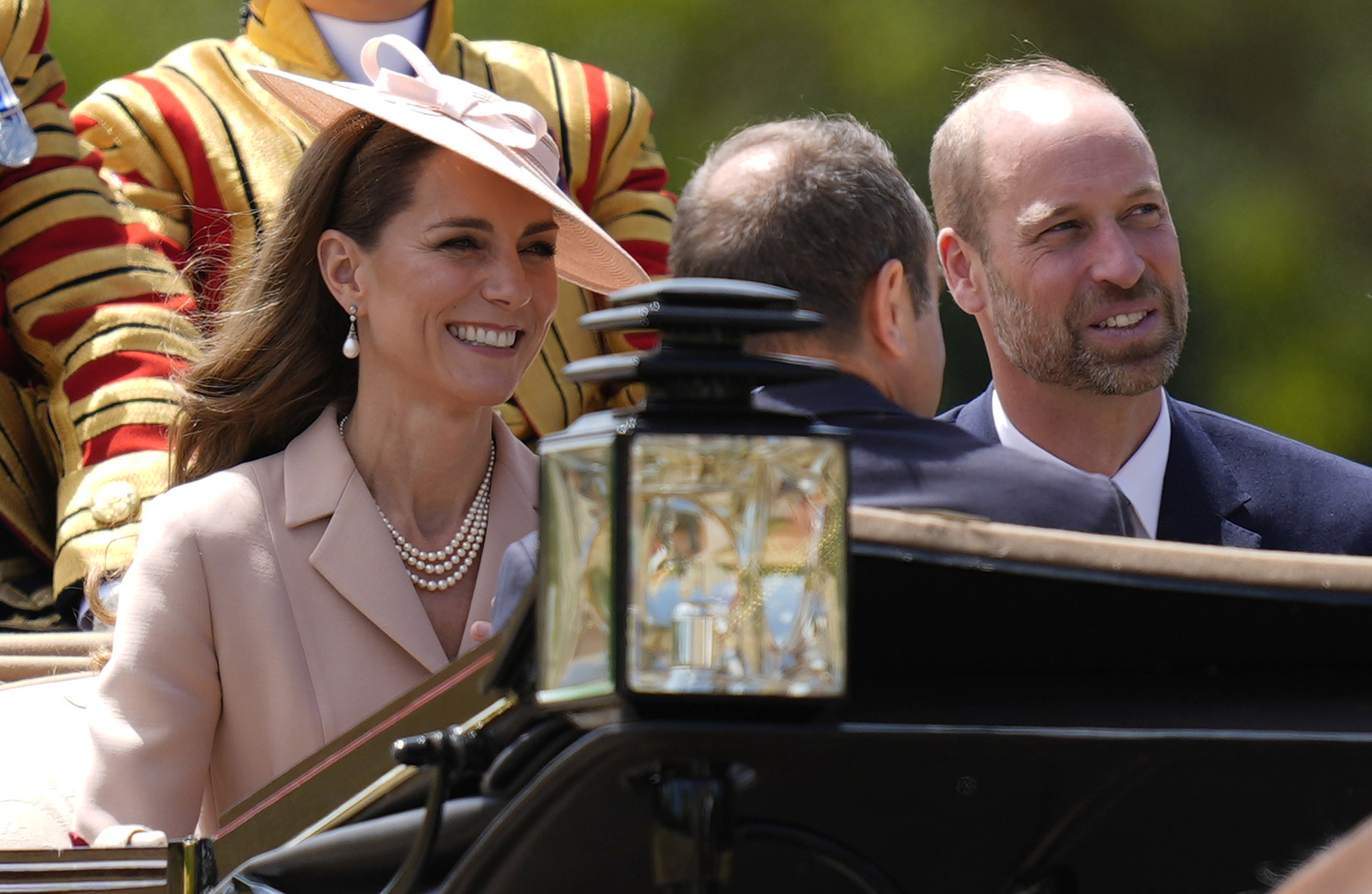 As part of the state visit's formal proceedings, the Prince and Princess of Wales rode in a carriage procession to Windsor Castle alongside Sébastien Lecornu, France's Minister for the Armed Forces. The procession took place ahead of the Ceremonial Welcome for President Emmanuel Macron and First Lady Brigitte Macron, marking the start of the French leader's official visit to the United Kingdom.