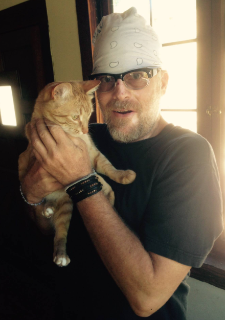 Leif Garrett pictured with a cat, dated August 2016 | Source: Facebook/LeifGarrett