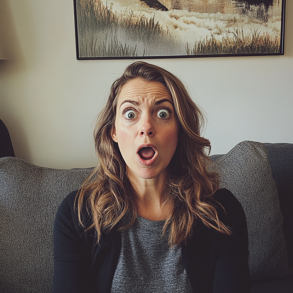 A shocked woman | Source: Midjourney