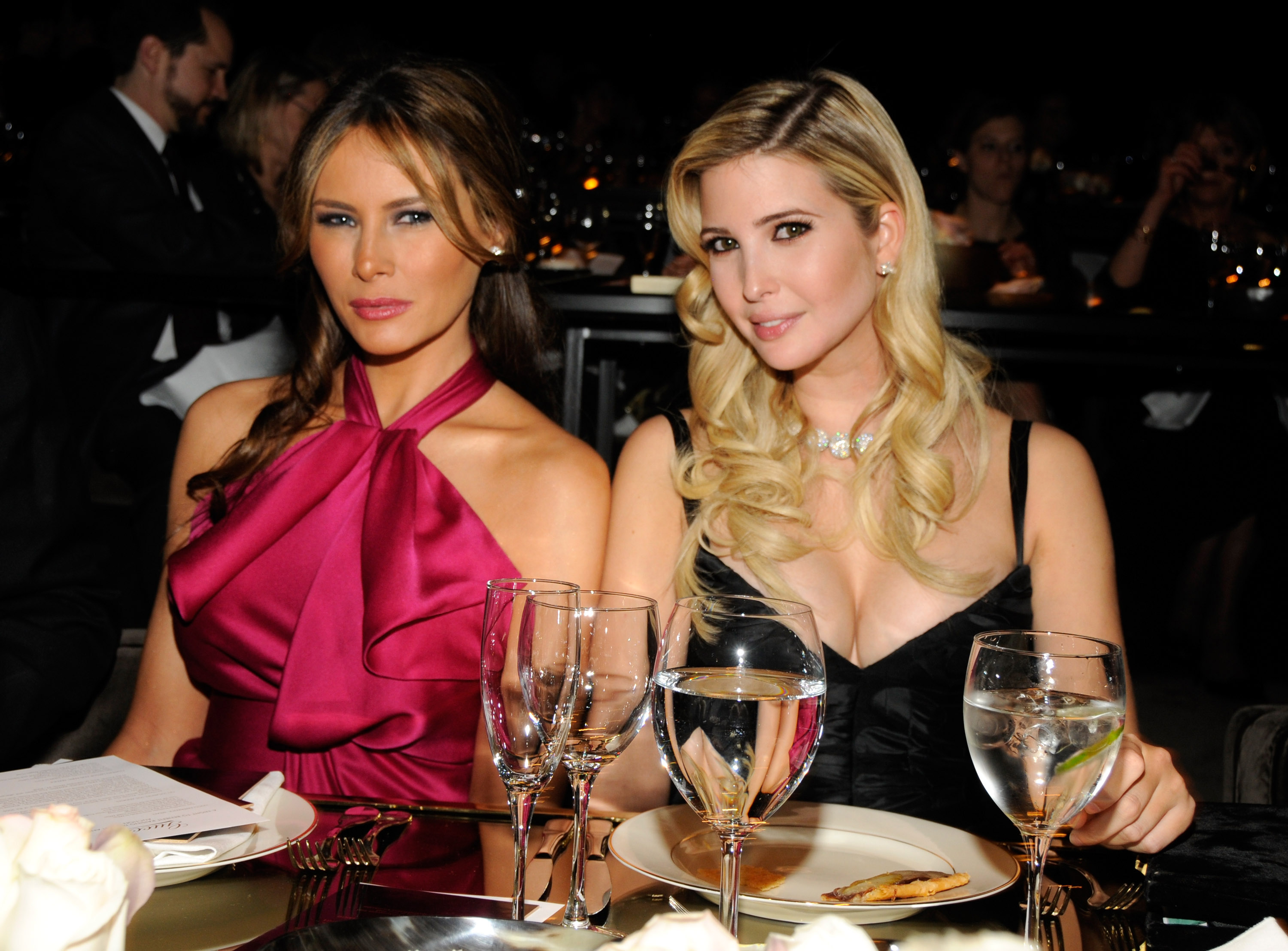 Melania Trump and Ivanka Trump inside Madonna and Gucci Host "A Night to Benefit Raising Malawi and UNICEF" on February 6, 2007, in New York City. | Source: Getty Images
