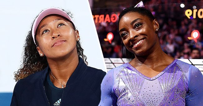 Naomi Osaka at  the 2019 Australian Open, and Simone Biles at the 49th FIG Artistic Gymnastics World Championships  | Photo: Getty Images