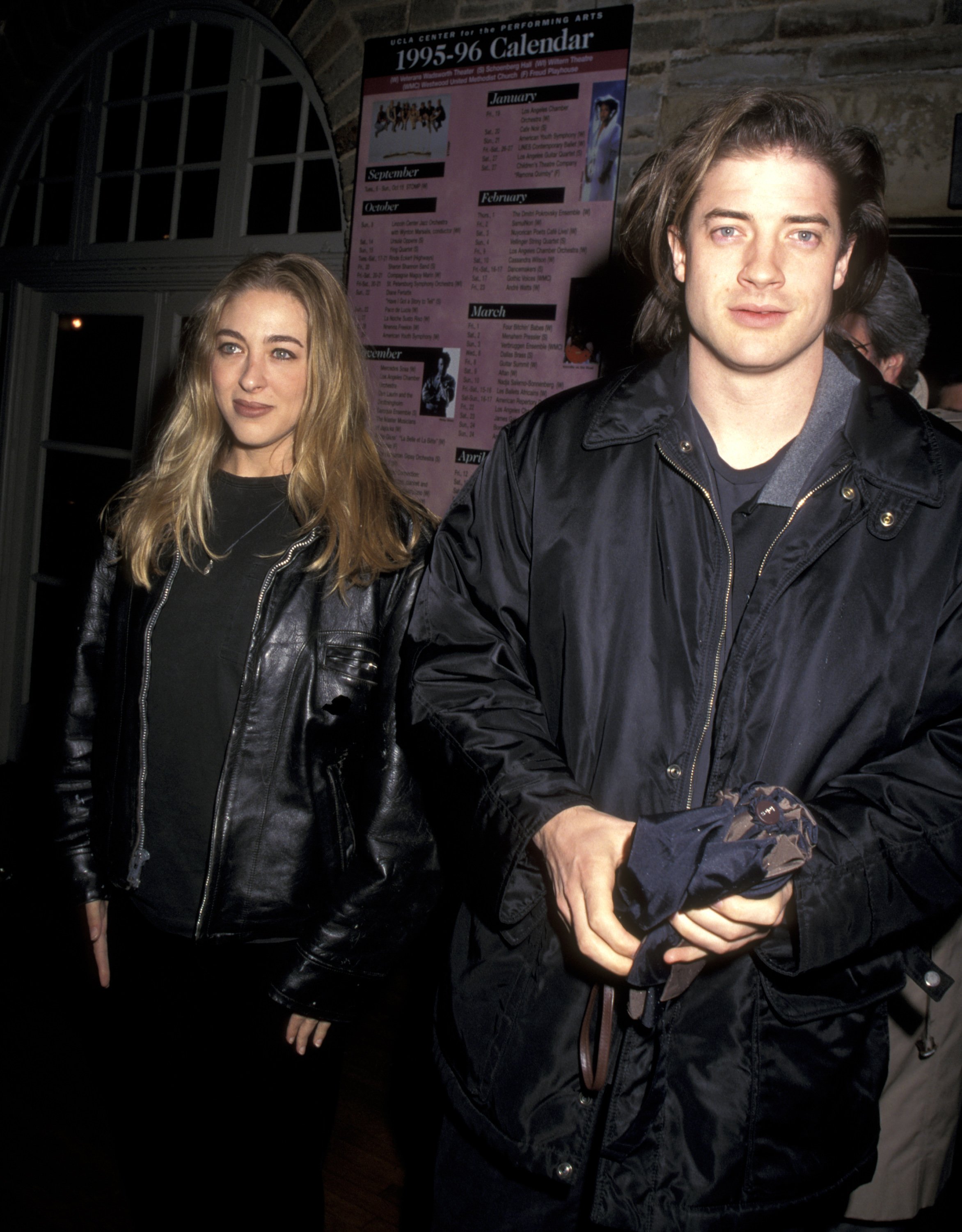 Brendan Fraser and actress Afton Smith during "Jack: A Night on The Town" Westwood Opening Night at Geffen Theater on March 13, 1996 in Westwood, California┃Source: Getty Images