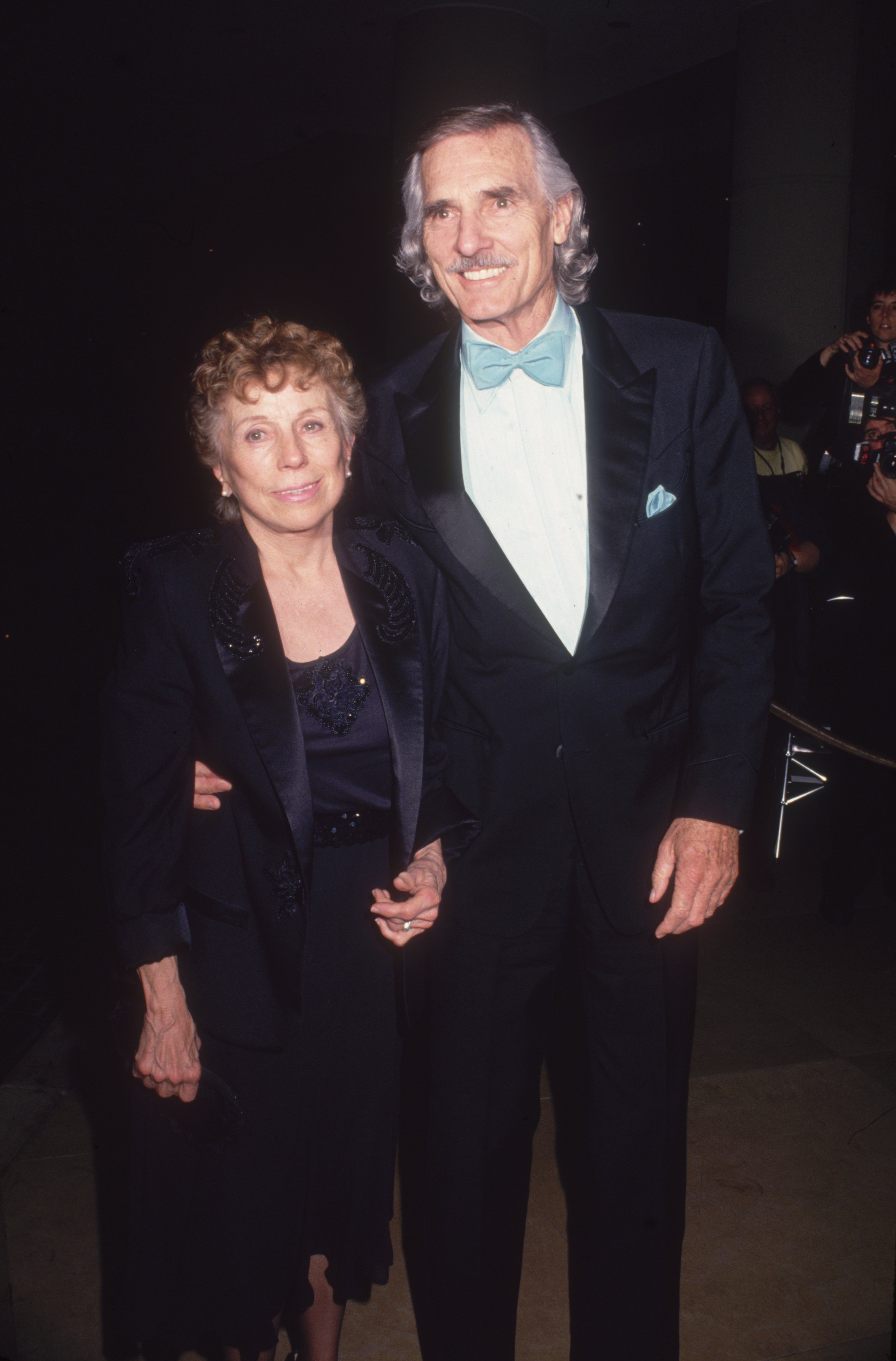 Gerry Stowell and her husband Dennis Weaver at the American Film Institute's Lifetime Achievement Award celebration in 1995. / Source: Getty Images