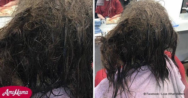 Depressed teen looks unrecognizable after hairdresser transforms her hair 