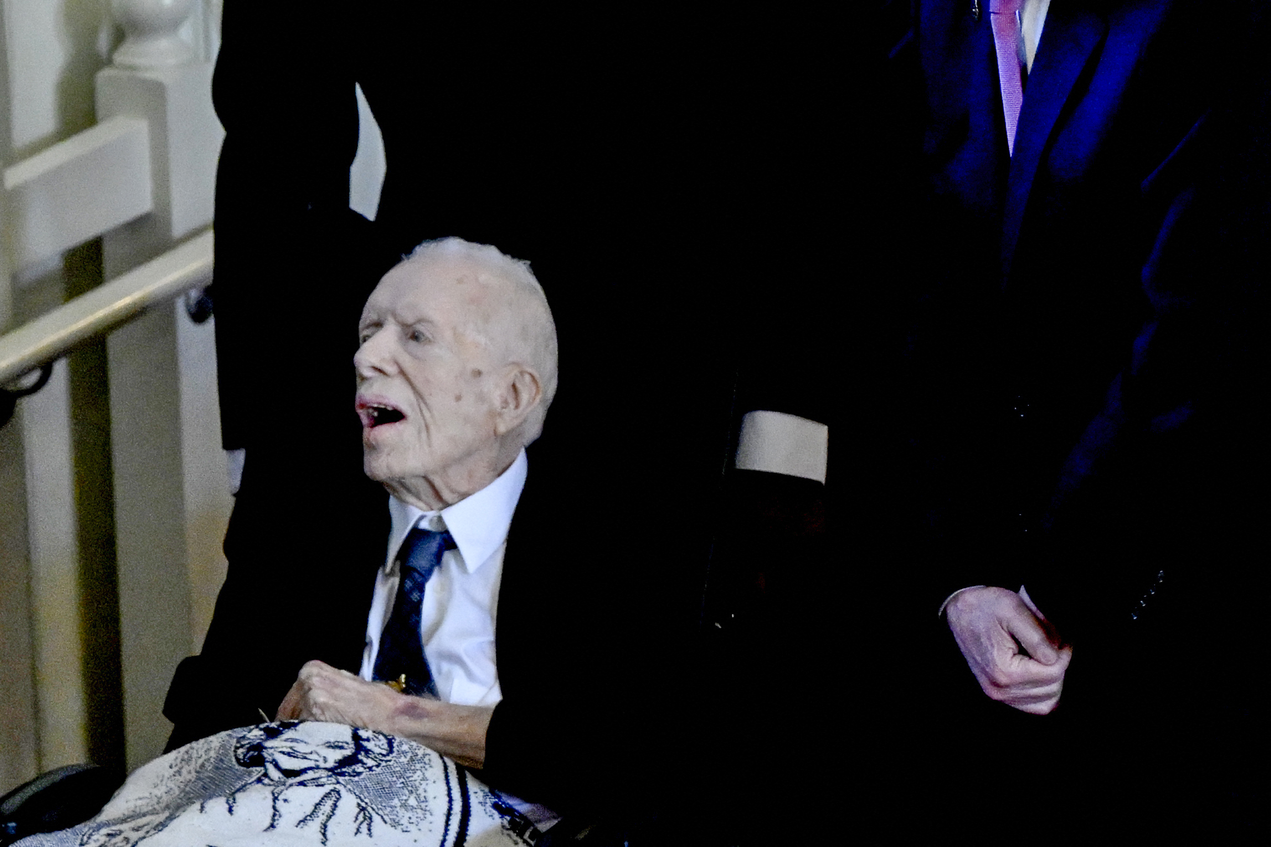 Former U.S. President Jimmy Carter at his late wife's memorial service in Atlanta, Georgia on November 28, 2023 | Source: Getty Images