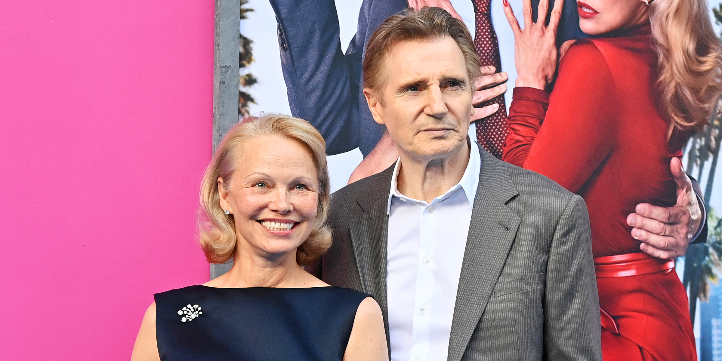 Pamela Anderson and Liam Neeson | Source: Getty Images