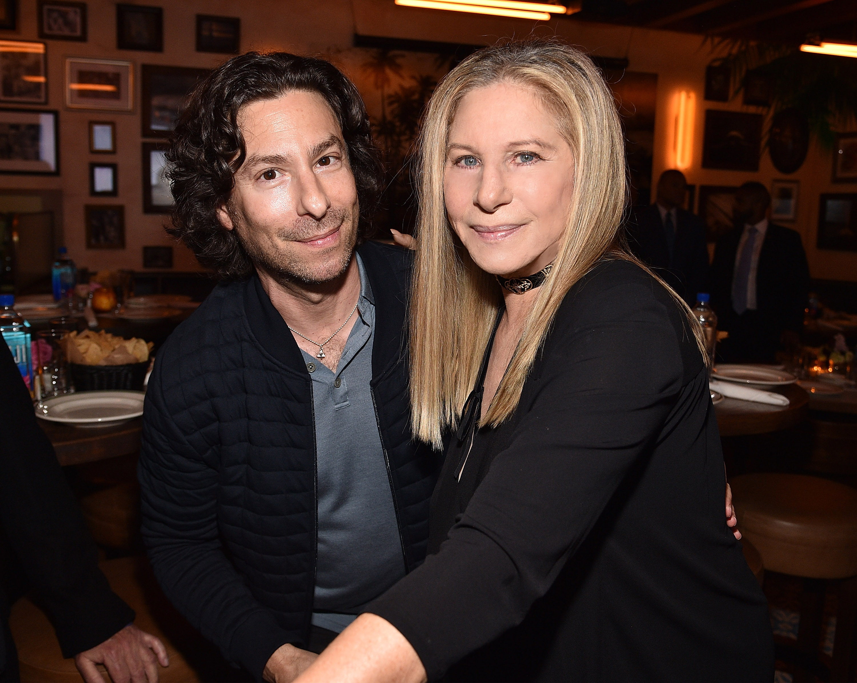 Jason Gould and Barbra Streisand attend Barbra Streisand's 75th birthday at Cafe Habana on April 24, 2017 in Malibu, California. | Source: Getty Images