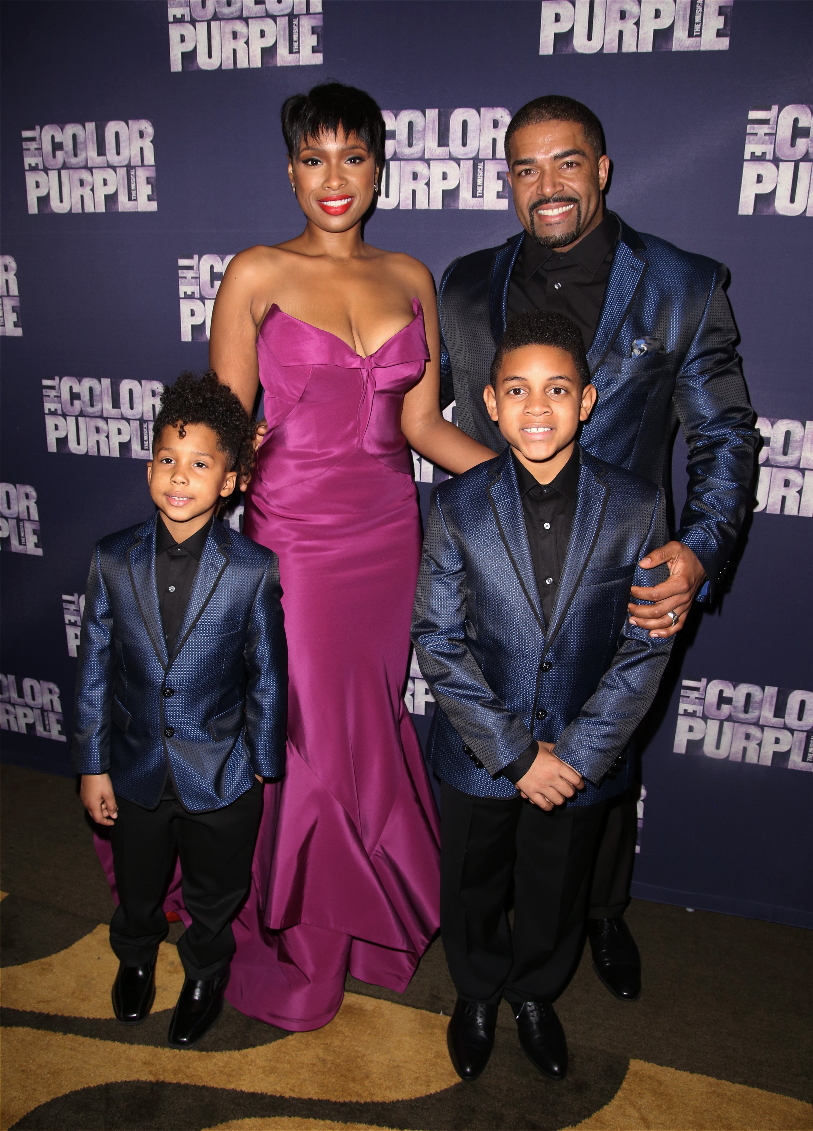 Jennifer Hudson, David Otunga, David Otunga Jr and Troy attend the Broadway Opening Night Performance After Party for 'The Color Purple' at Copacabana in New York City on December 10, 2015. | Source: Getty Images