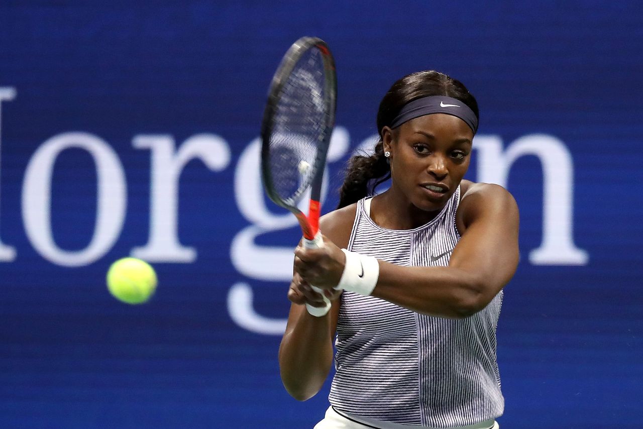 Sloane Stephens during her Women's Singles first round match on day two of the 2019 US Open at the USTA Billie Jean King National Tennis Center on August 27, 2019. | Photo: Getty Images