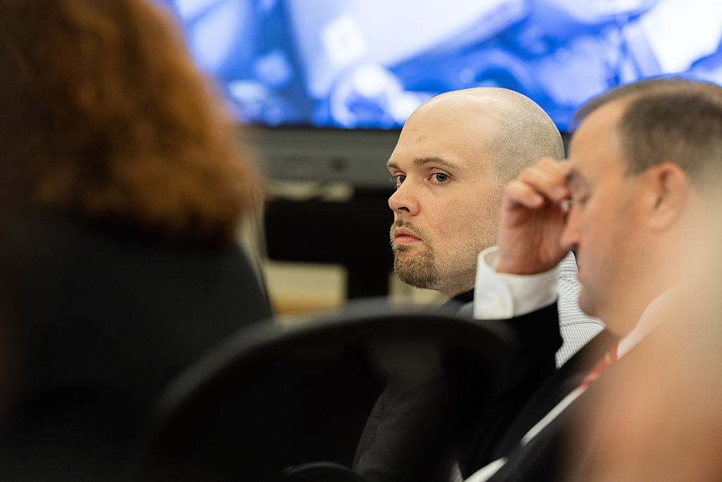 Tanner Horner is seen in court on April 7, 2026 | Source: Getty Images