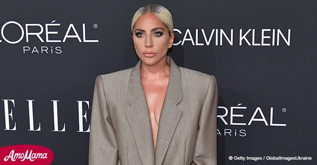 Lady Gaga dons oversized suit during her speech about sexual assault