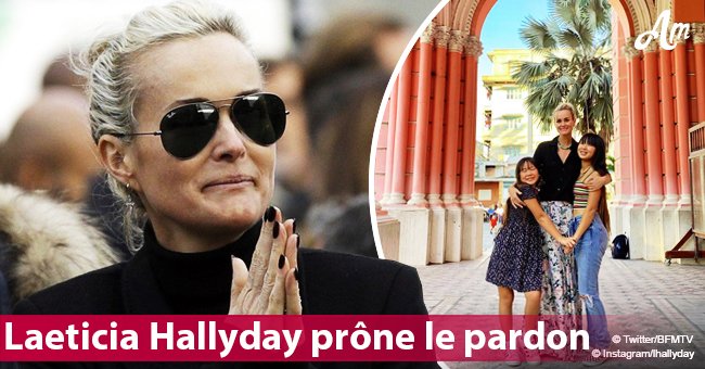 "Je n'ai pas coulé": Laeticia Hallyday demande pardon dans son nouvel hommage