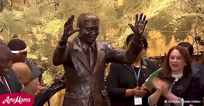 Nelson Mandela immortalized with an iron statue for his 100th birthday