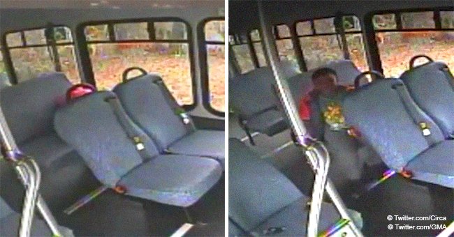 Harrowing video shows 5-year-old boy crying for help after being left alone on locked school bus