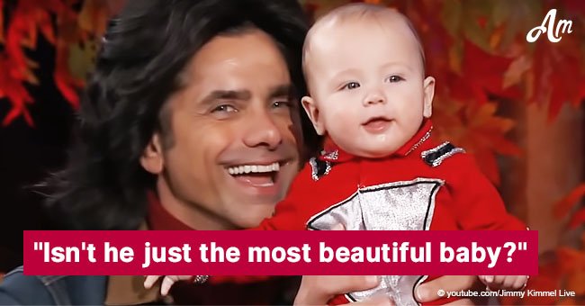 John Stamos cradles his ‘cutest’ son to Jimmy Kimmel on Halloween, and he reacts with the joy