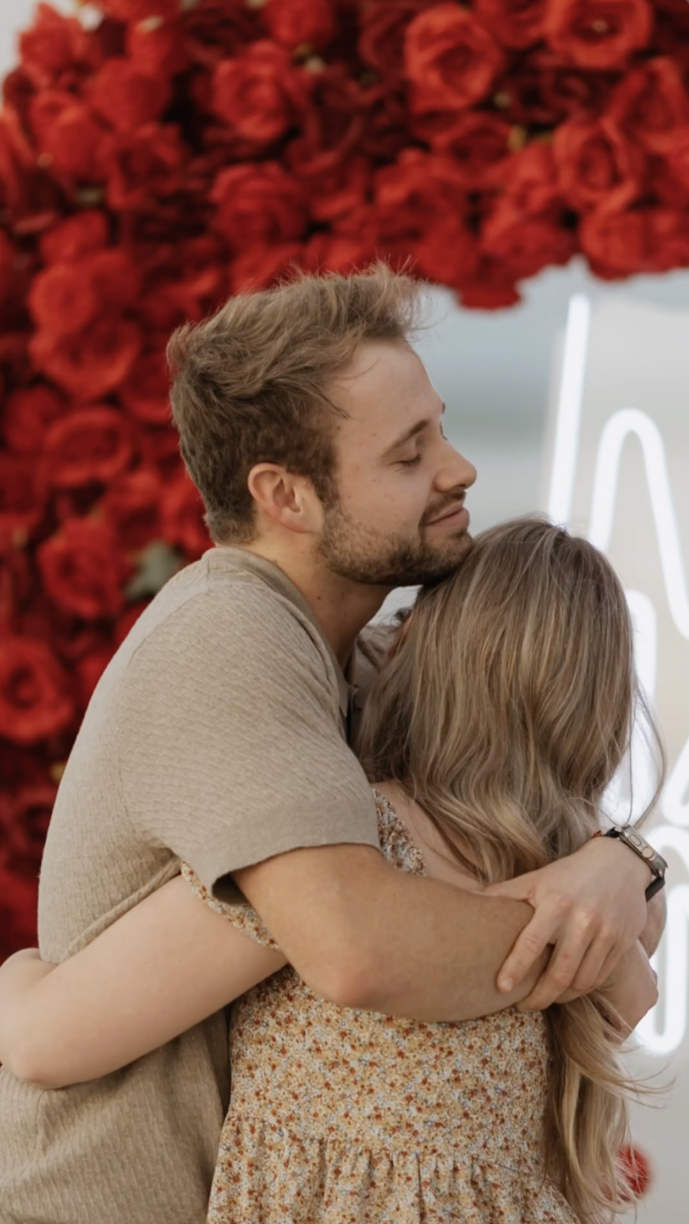 Jason Duggar and Maddie Grace sharing a hug, as seen in a video dated August 30, 2024 | Source: Instagram/kaylajohnsonphoto_